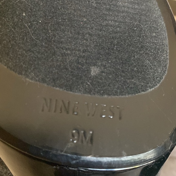 Nine West Women’s Peep Toe Heels  Size 9M Black Glitter - Picture 7 of 8